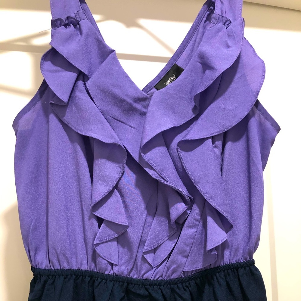 ⭐️HP⭐️ Mossimo Womens Purple & Navy Knee-Length Dress - Picture 3 of 6
